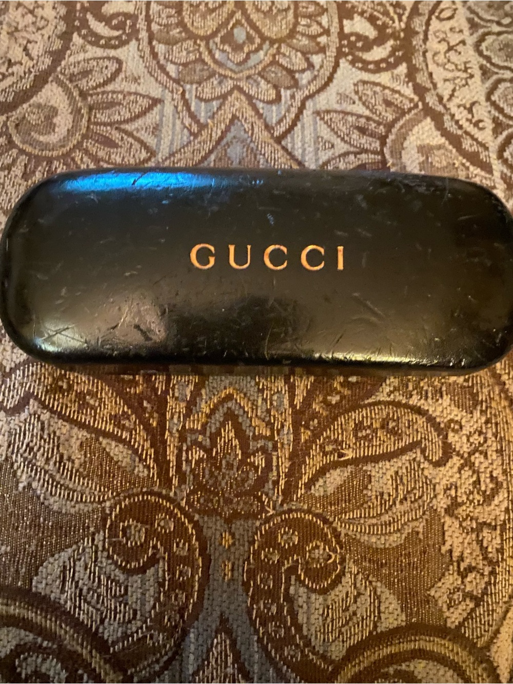 Gucci Black Eyewear Case with Gold Logo